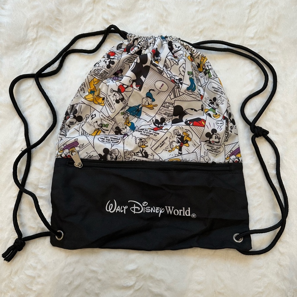 Disney Comic Strip Drawstring Backpack - image 1